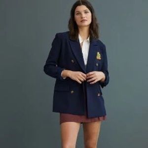 $398 Favorite Daughter Nordstrom Anthropologie Agnes navy blazer NWT Siz…
